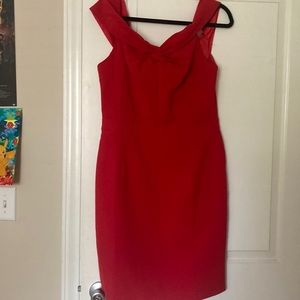 Adelyn Rae Red Off the Shoulder Dress